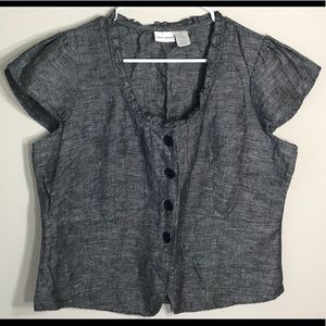 Harve Bernard Women linen L Cap scoop